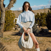 Wanderlust Vegan Hobo Tote Bag