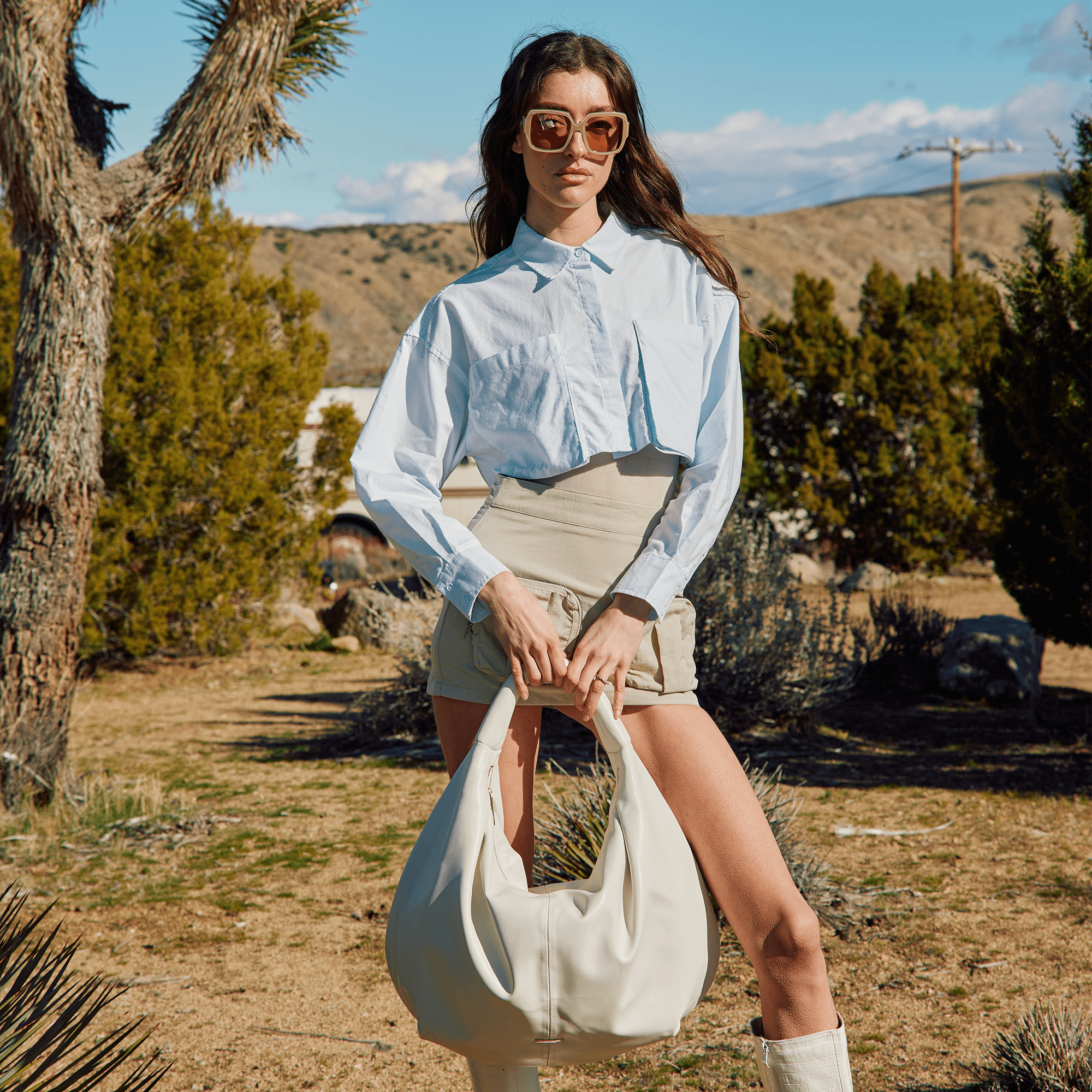 Wanderlust Vegan Hobo Tote Bag