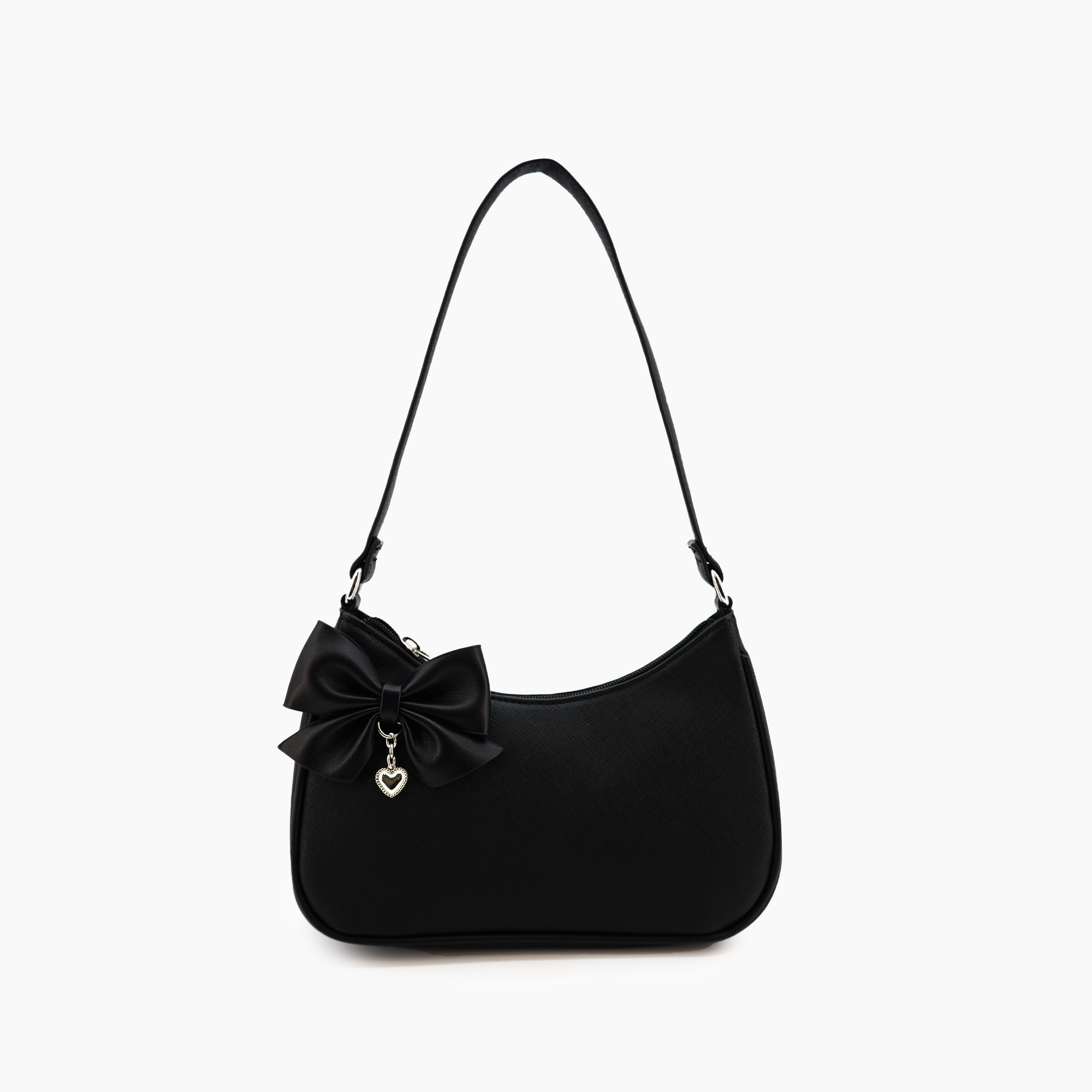LIKE DREAMS Lana Bow Vegan Black Shoulder Bag