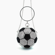 Striker Rhinestone Soccer Clutch