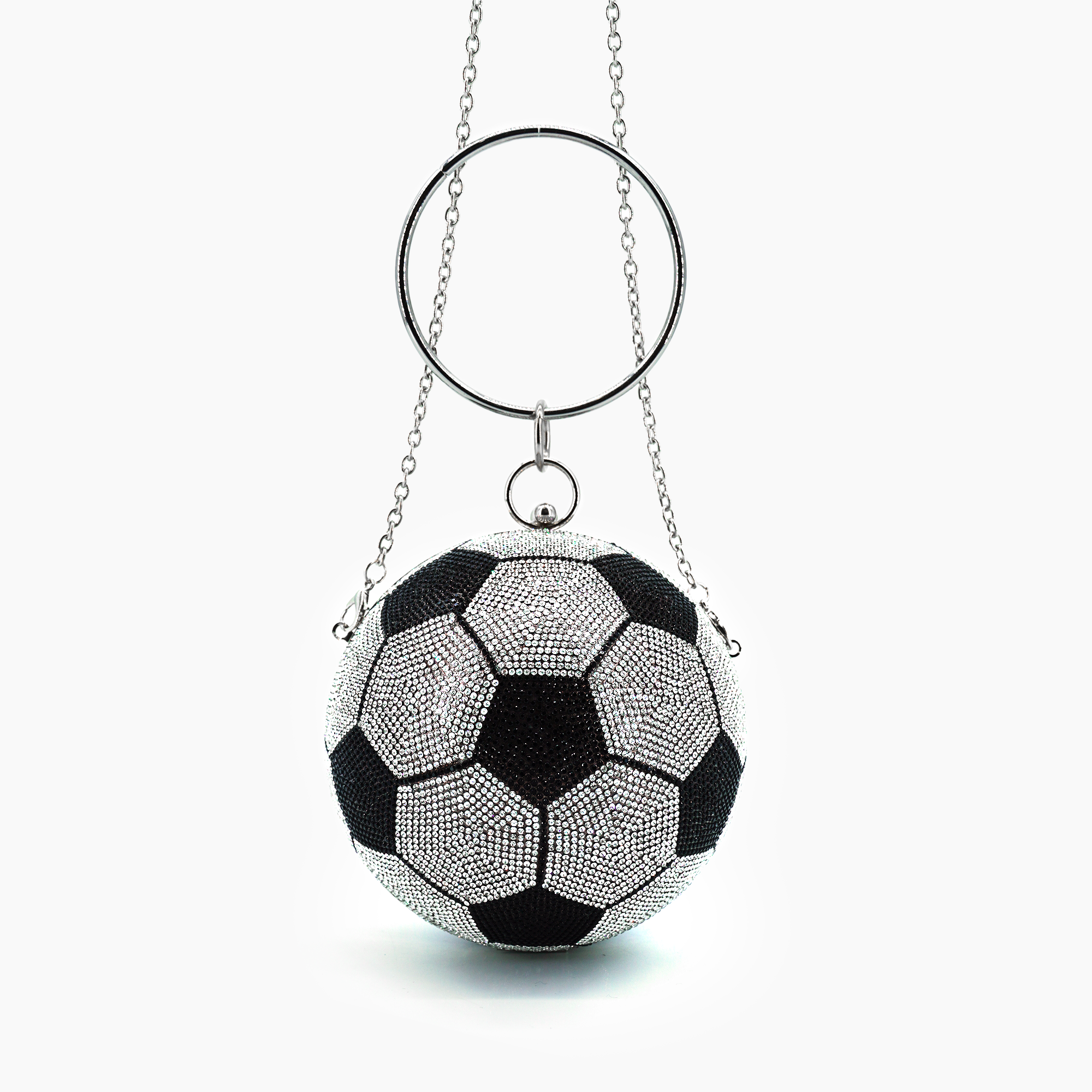 Striker Rhinestone Soccer Clutch