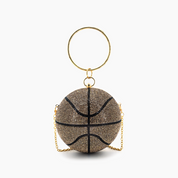 Dribble Rhinestone Basketball Clutch
