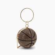Dribble Rhinestone Basketball Clutch