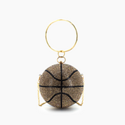 Dribble Rhinestone Basketball Clutch
