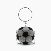 Striker Rhinestone Soccer Clutch