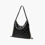 Quilted Vegan Leather Convertible Shoulder Bag