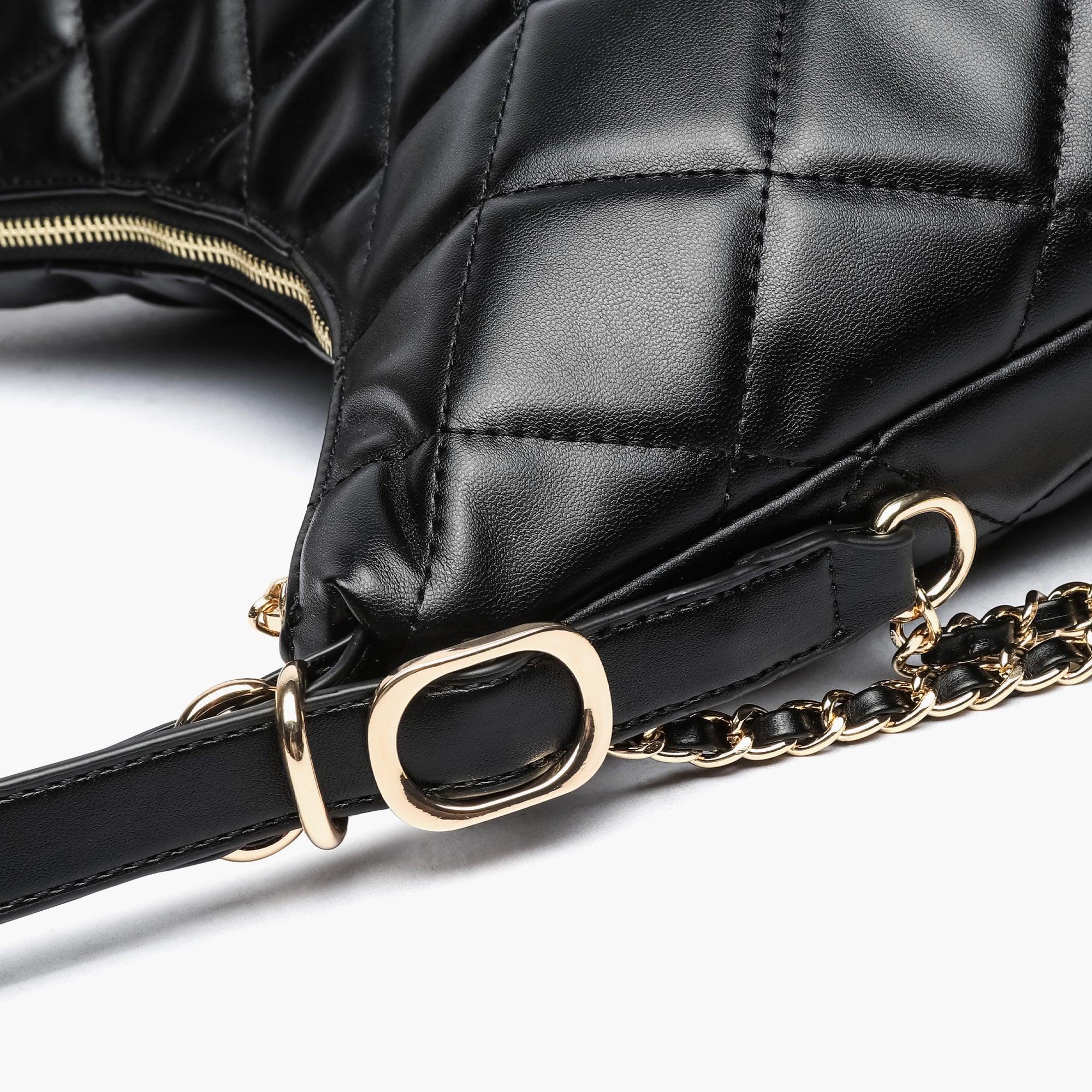 Quilted Vegan Leather Convertible Shoulder Bag