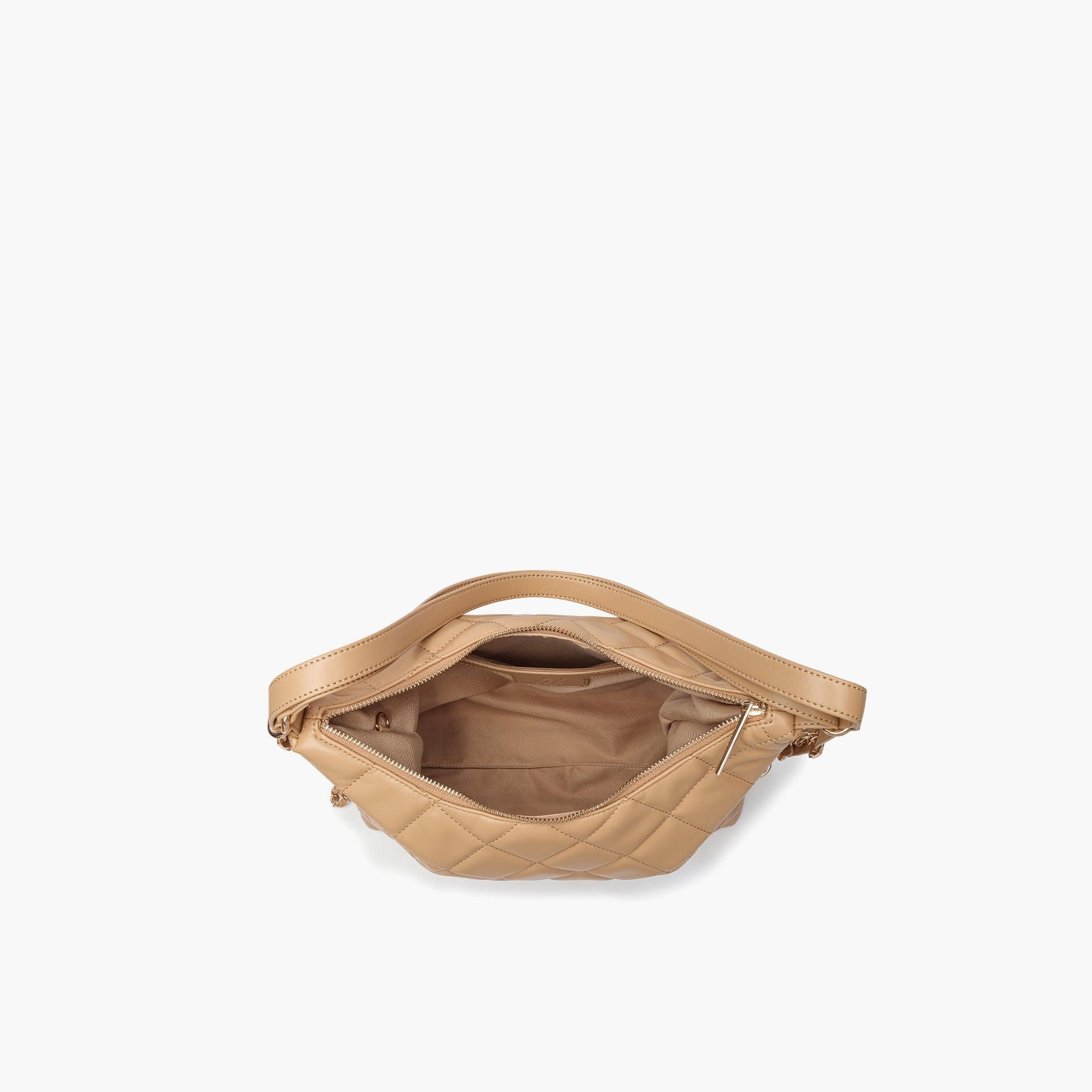 Quilted Vegan Leather Convertible Shoulder Bag