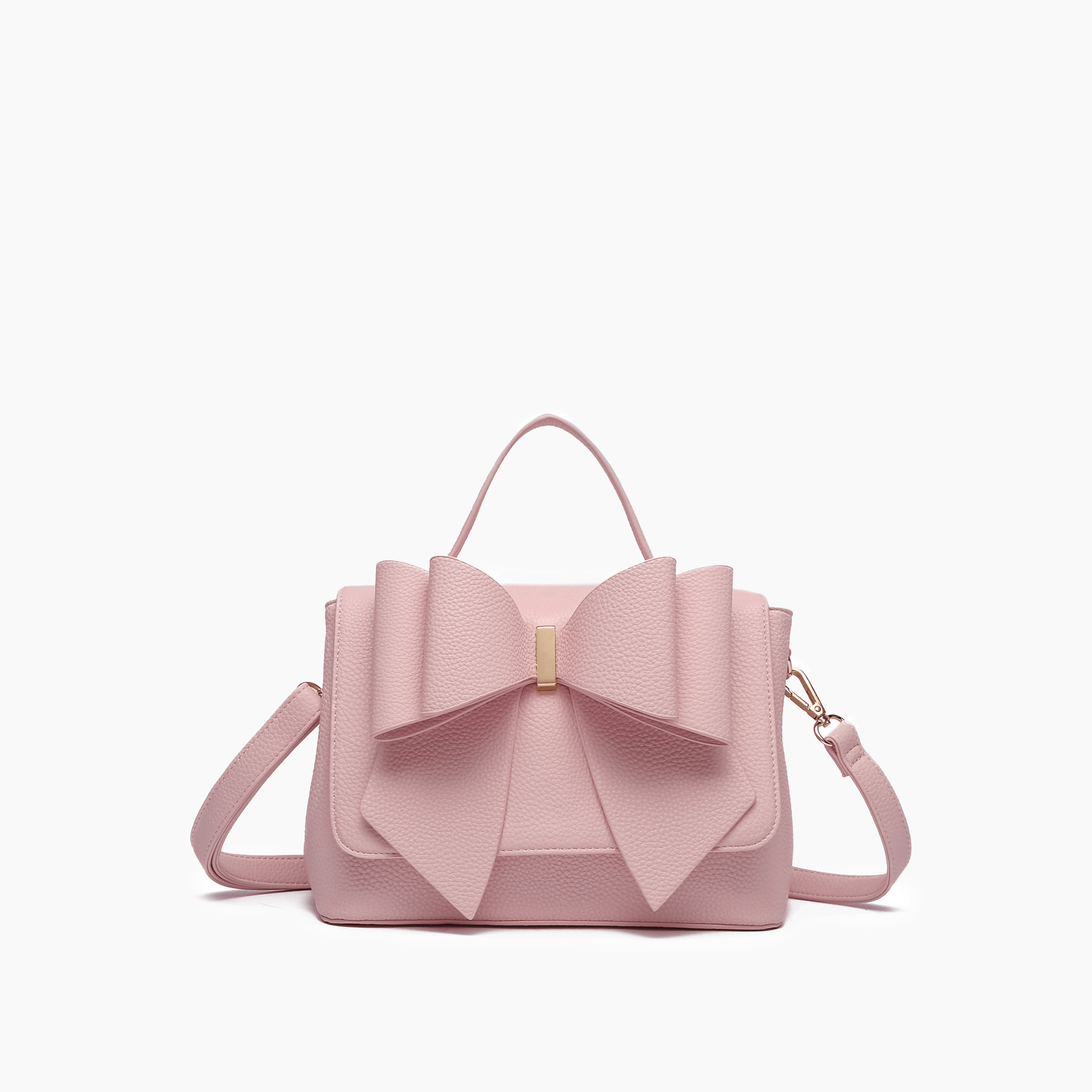 Eva Double Bow Vegan Satchel Crossbody Bag | LIKE DREAMS Eva Double Bow Vegan Satchel Crossbody Bag | LIKE DREAMS