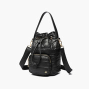 Lucky Quilted Puffer Bucket Crossbody Bag