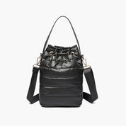 Lucky Quilted Puffer Bucket Crossbody Bag