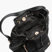 Lucky Quilted Puffer Bucket Crossbody Bag