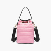 Lucky Quilted Puffer Bucket Crossbody Bag