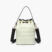 Lucky Quilted Puffer Bucket Crossbody Bag