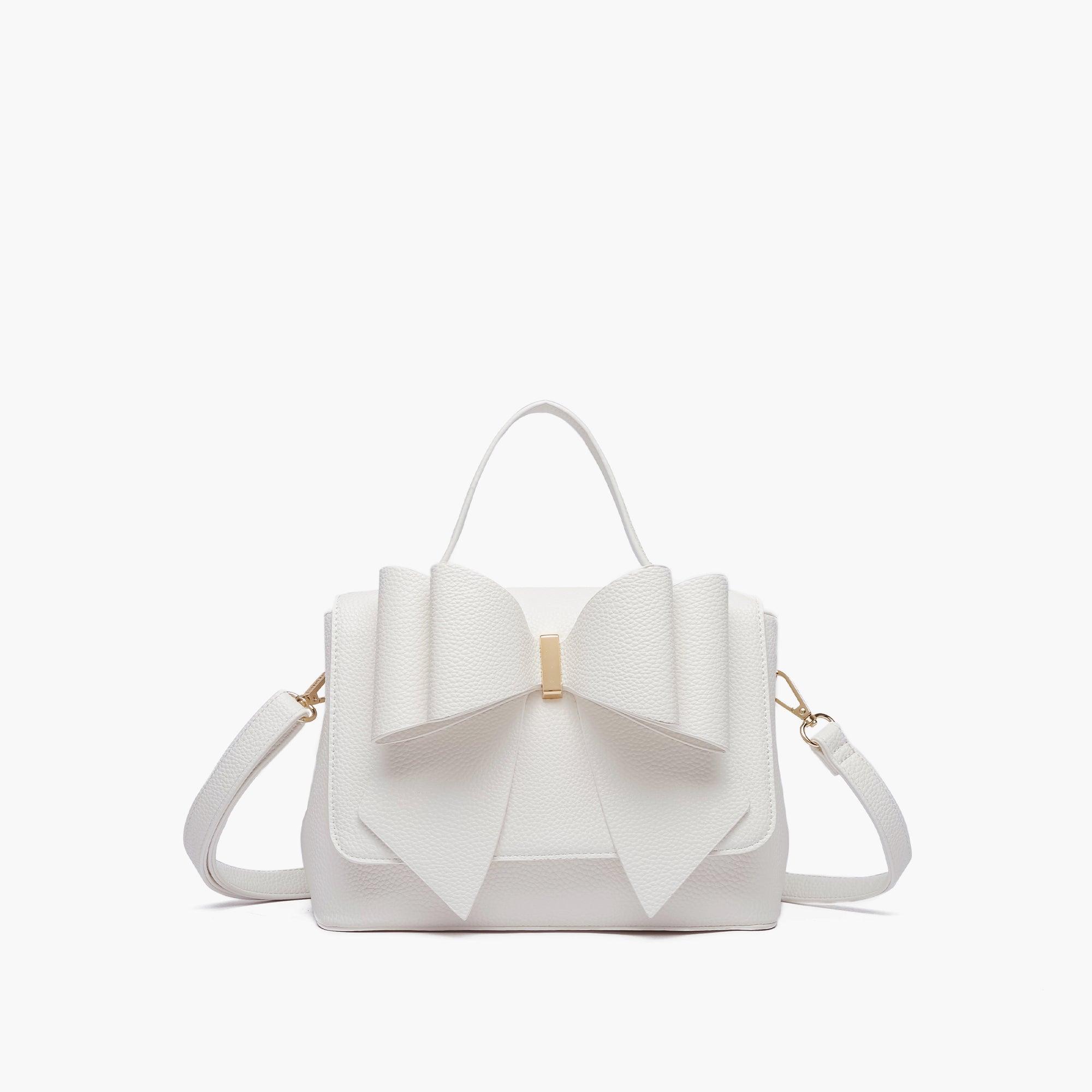 Eva Double Bow Vegan Satchel Crossbody Bag