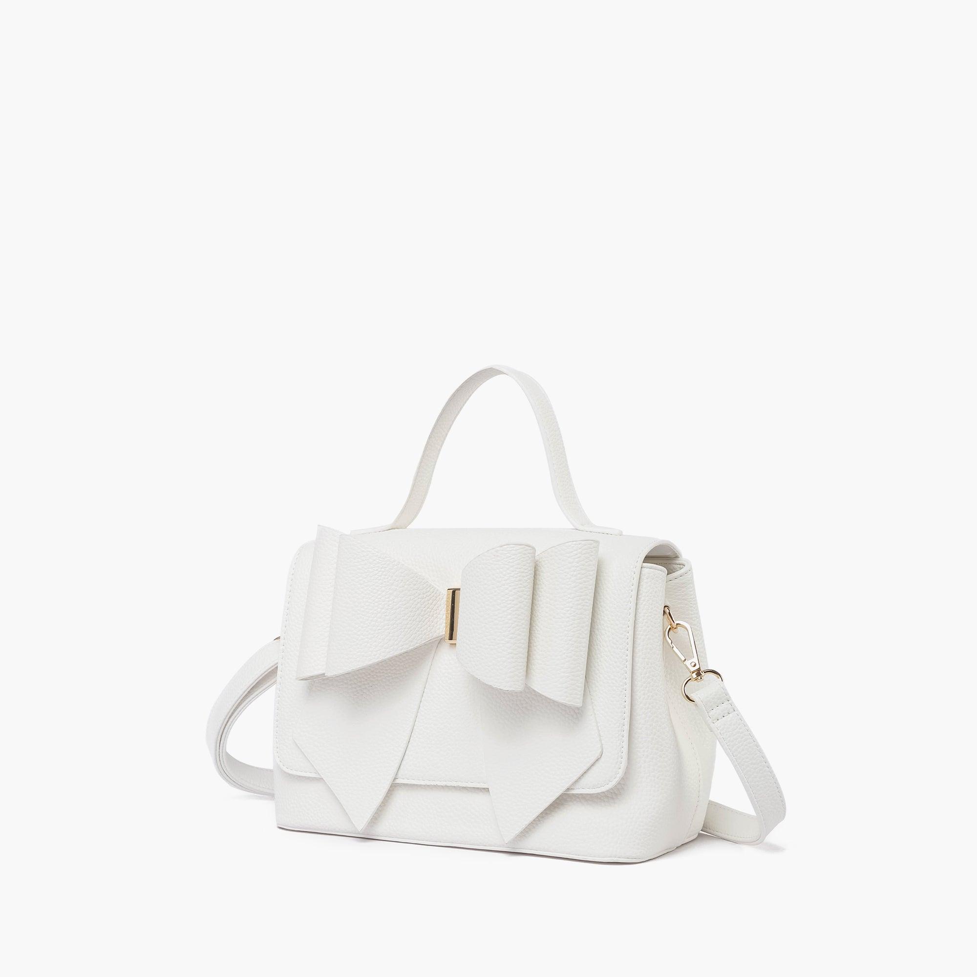 Eva Double Bow Vegan Satchel Crossbody Bag