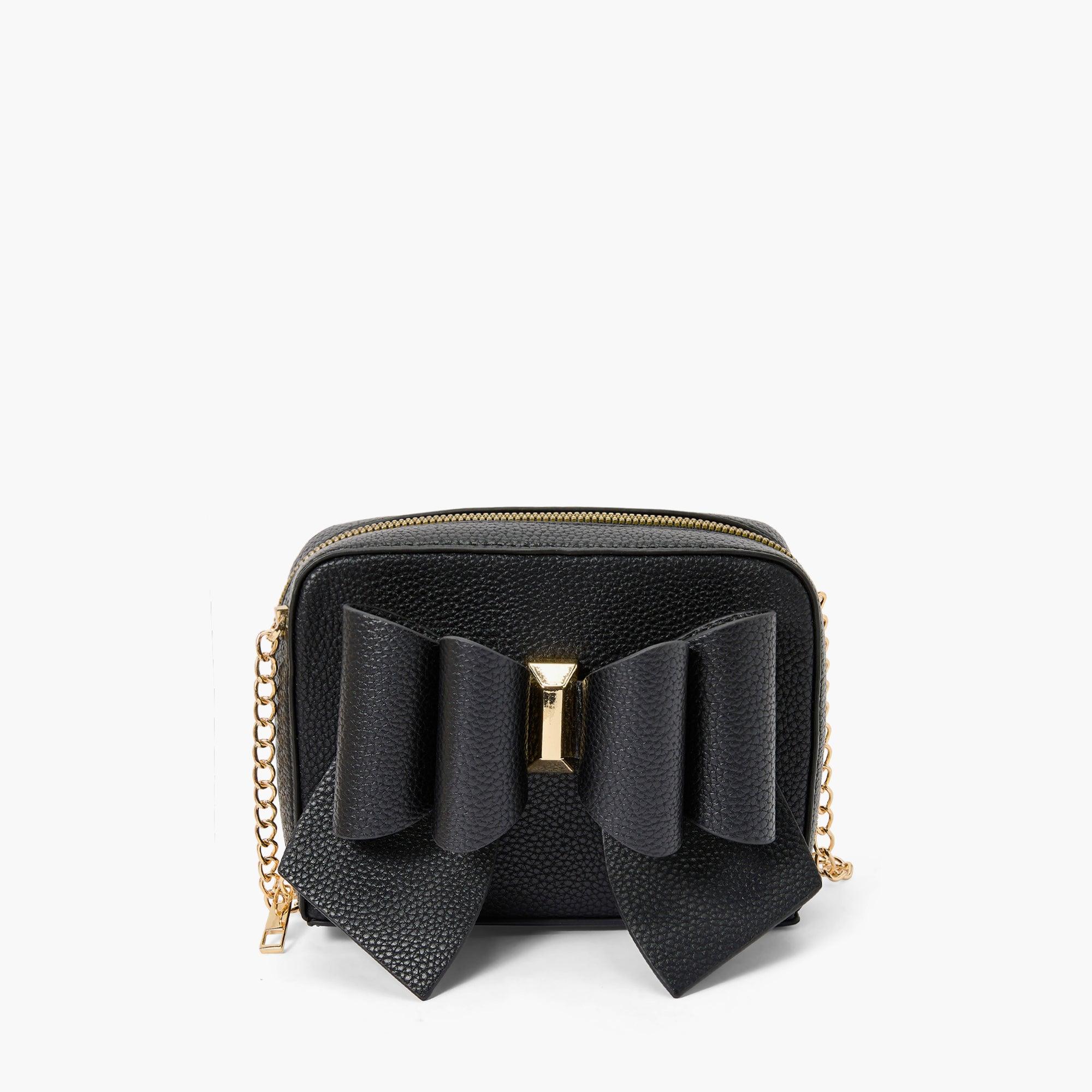 Mini Boxy Bow Vegan Crossbody Bag