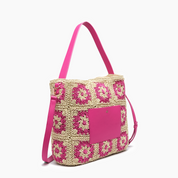 Summer Bouquet Straw Tote Bag