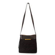 Midnight Quilted Suede Mini Tote Bag