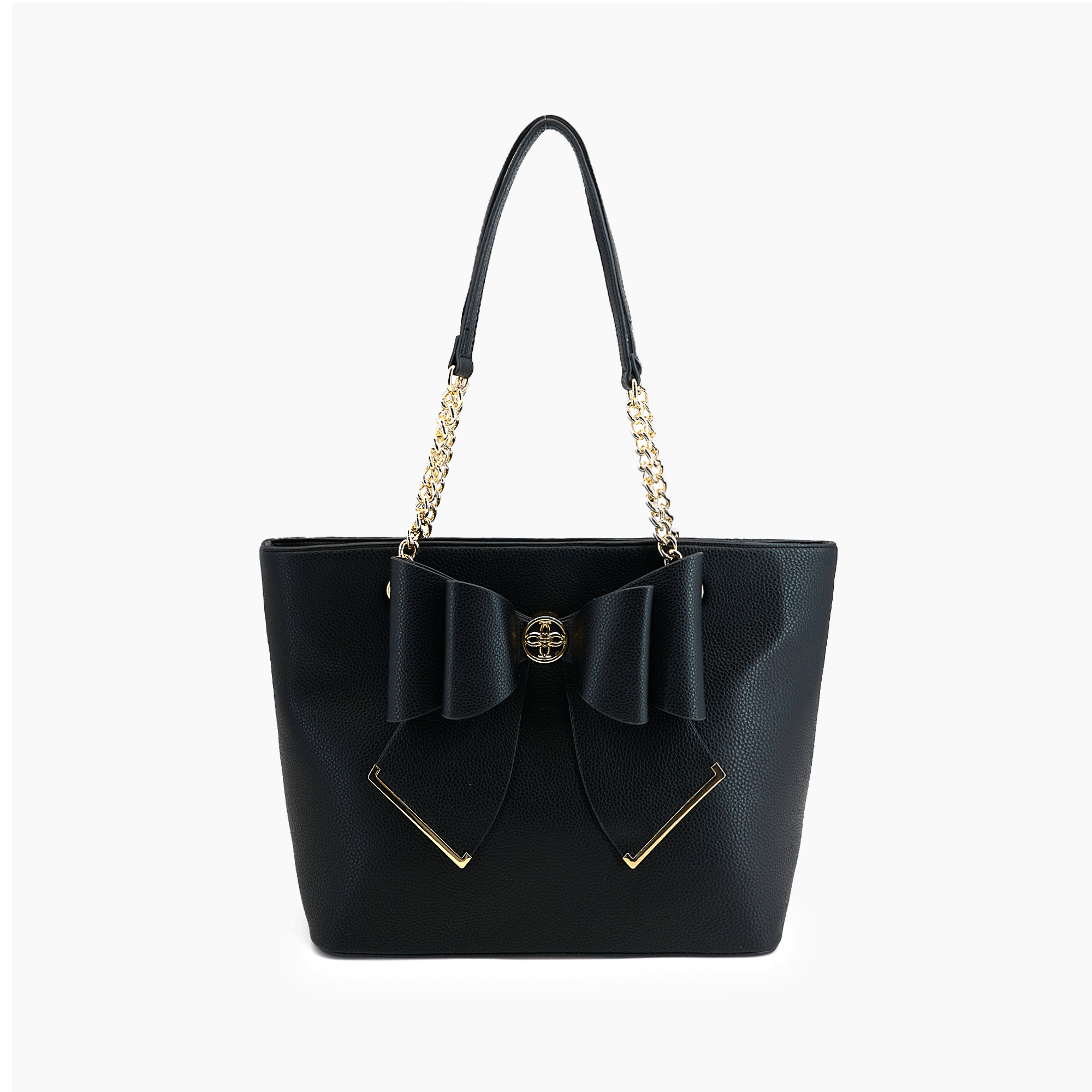 Like Dreams Aubrey Bow Large Tote Bag Black