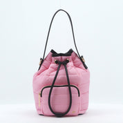 Lucky Quilted Puffer Bucket Crossbody Bag