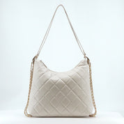 Quilted Vegan Leather Convertible Shoulder Bag