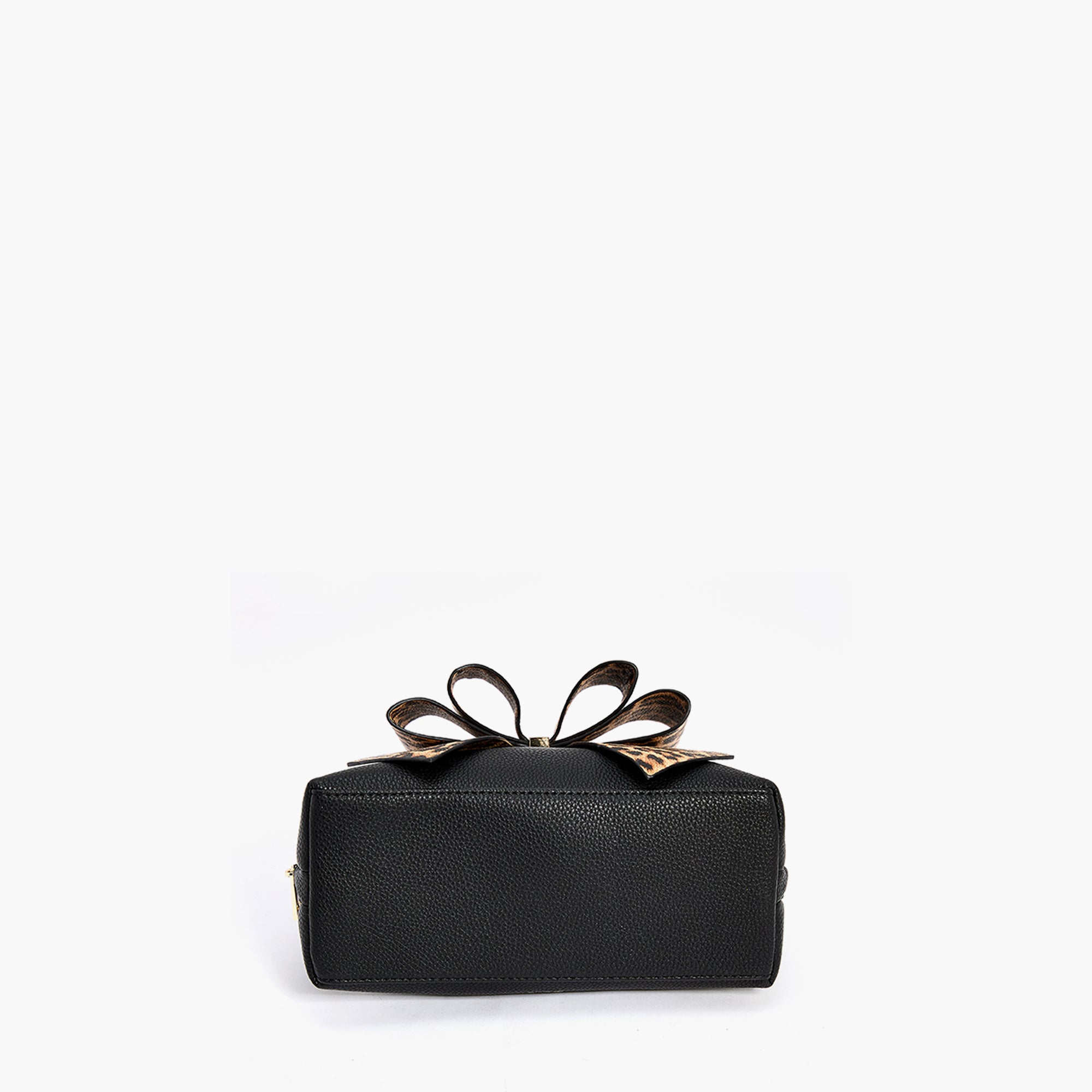 Leopard Top Handle Bow Crossbody Bag