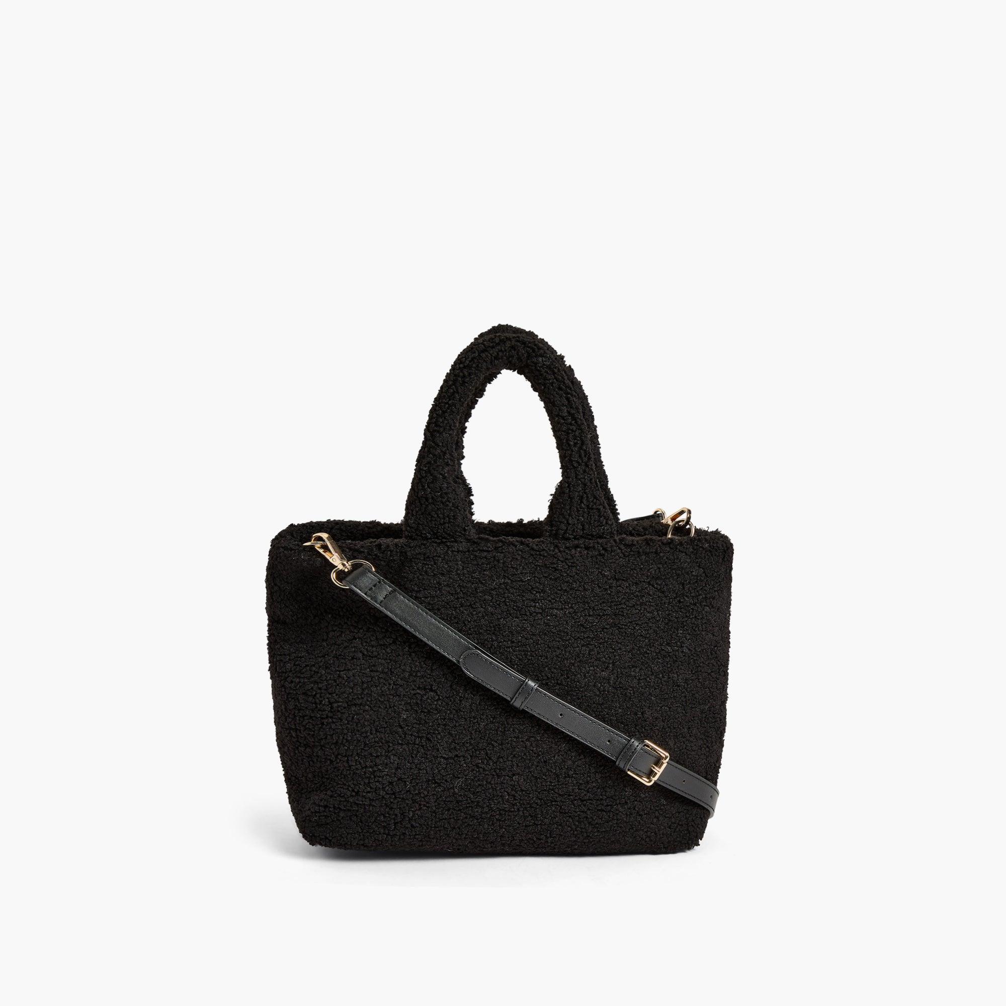 Demi Faux Fur Sherpa Square Shoulder Bag