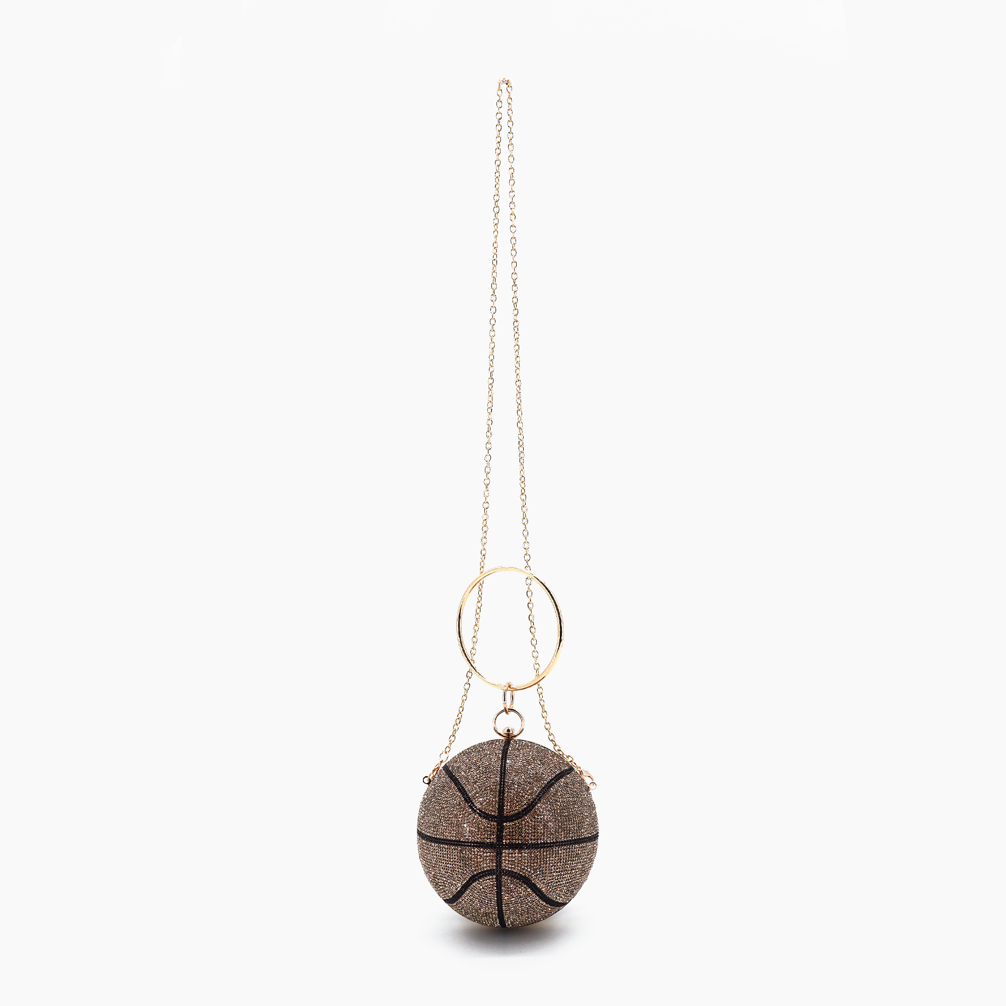 Dribble Rhinestone Basketball Clutch