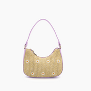 Nyomi Floral Straw Top Handle Shoulder Bag