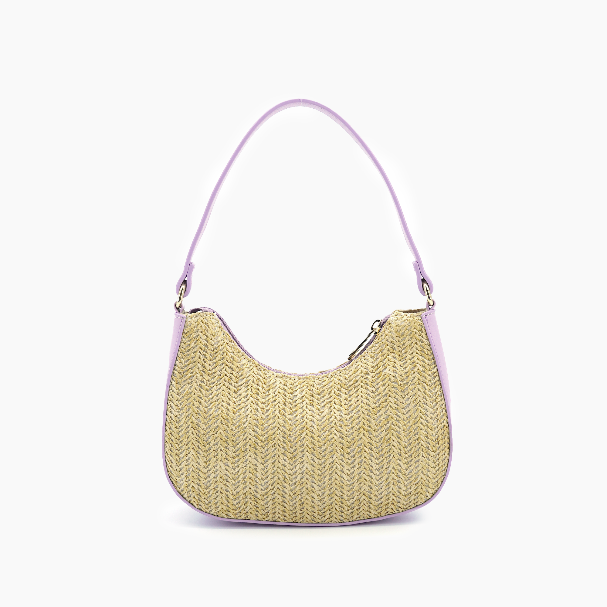 Nyomi Floral Straw Top Handle Shoulder Bag
