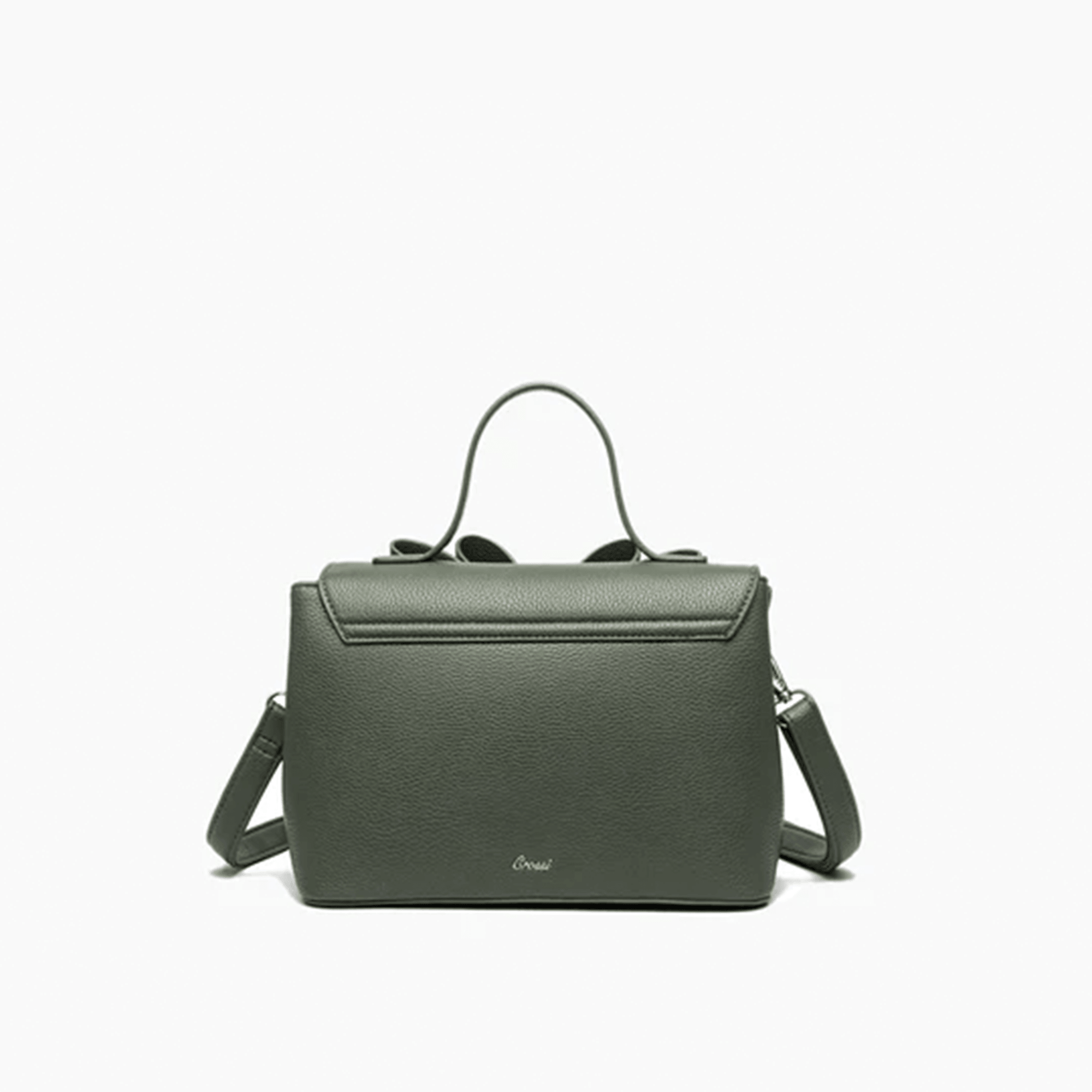 Eva Double Bow Vegan Satchel Crossbody Bag