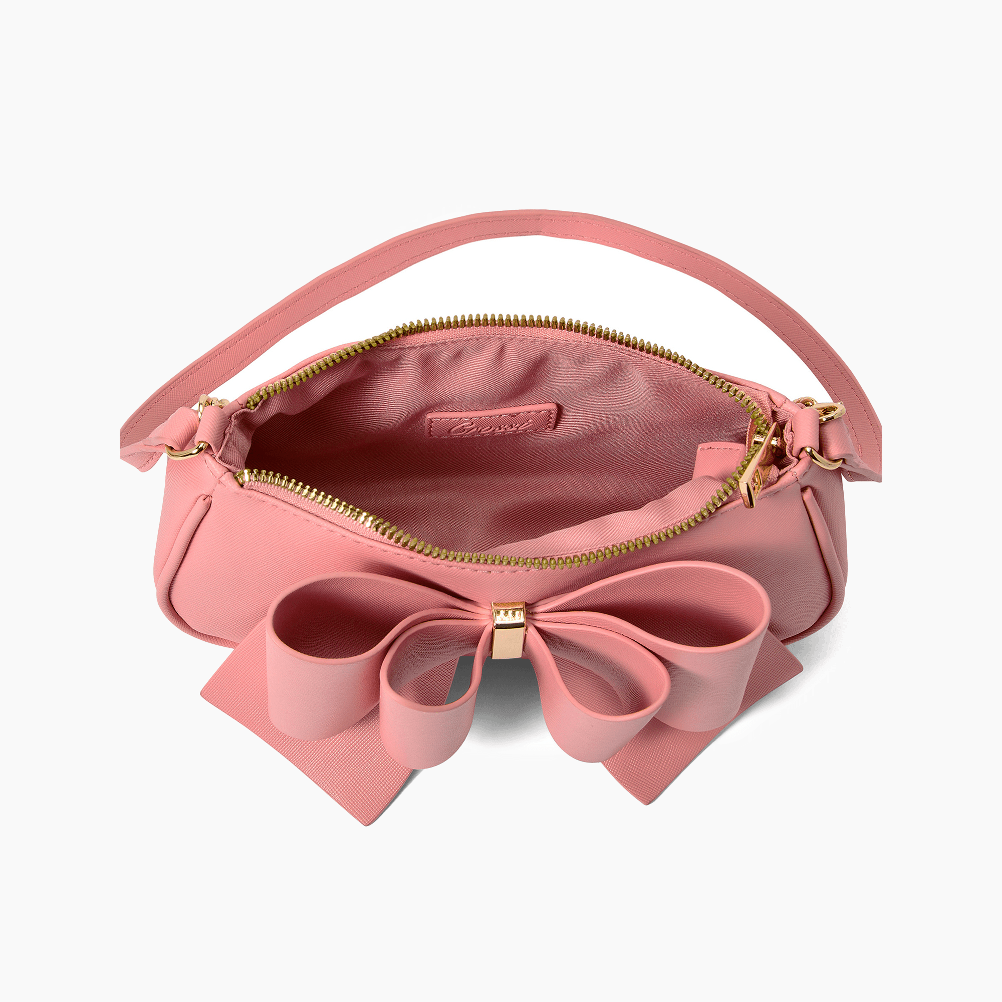 Vegan Bow Baguette Mini Crossbody Bag