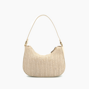 Nyomi Floral Straw Top Handle Shoulder Bag