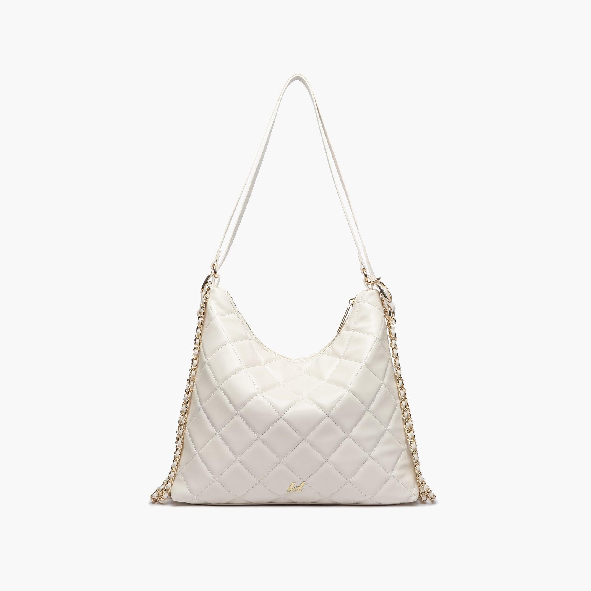 Quilted Vegan Leather Convertible Shoulder Bag
