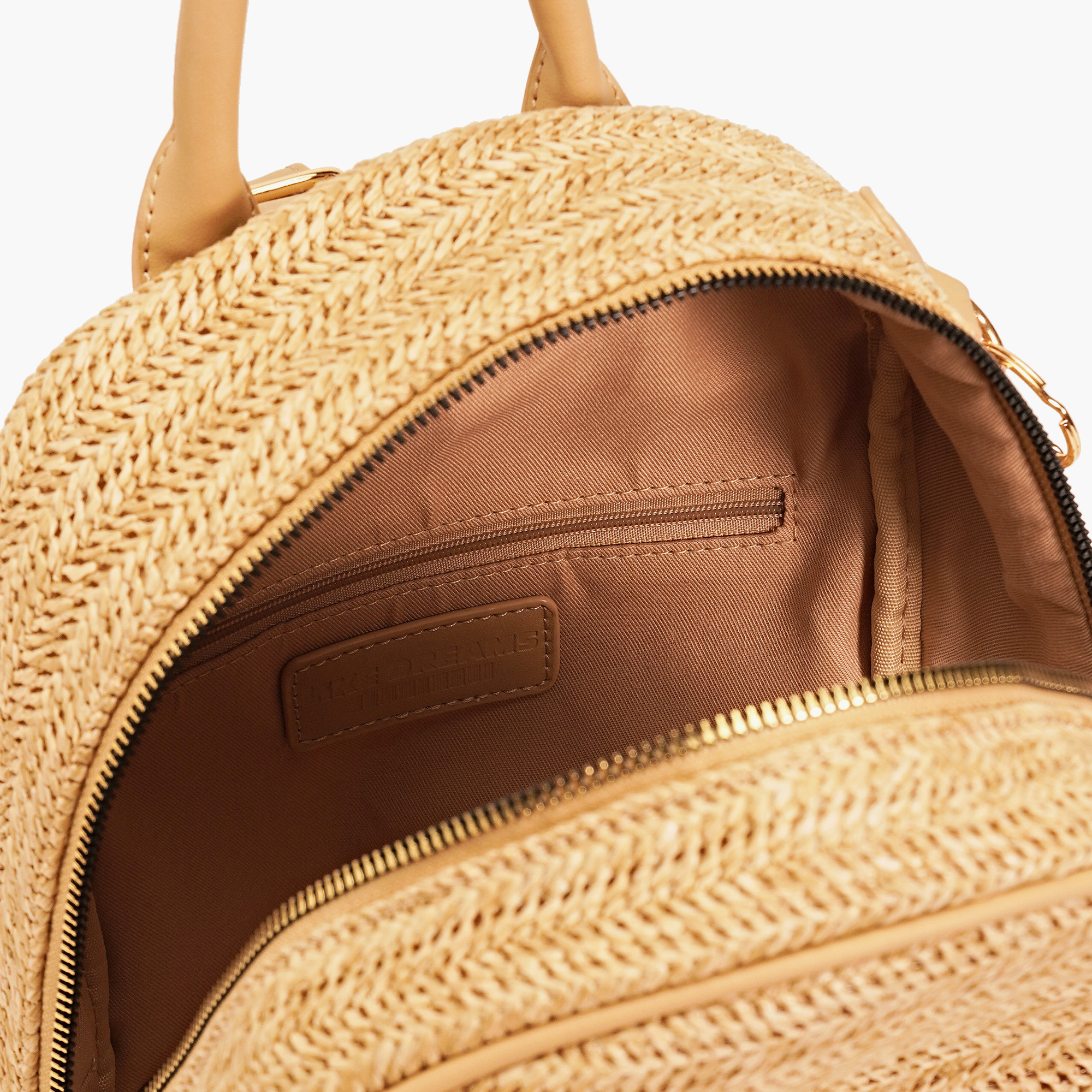 Camille Multicolor Striped Straw Backpack