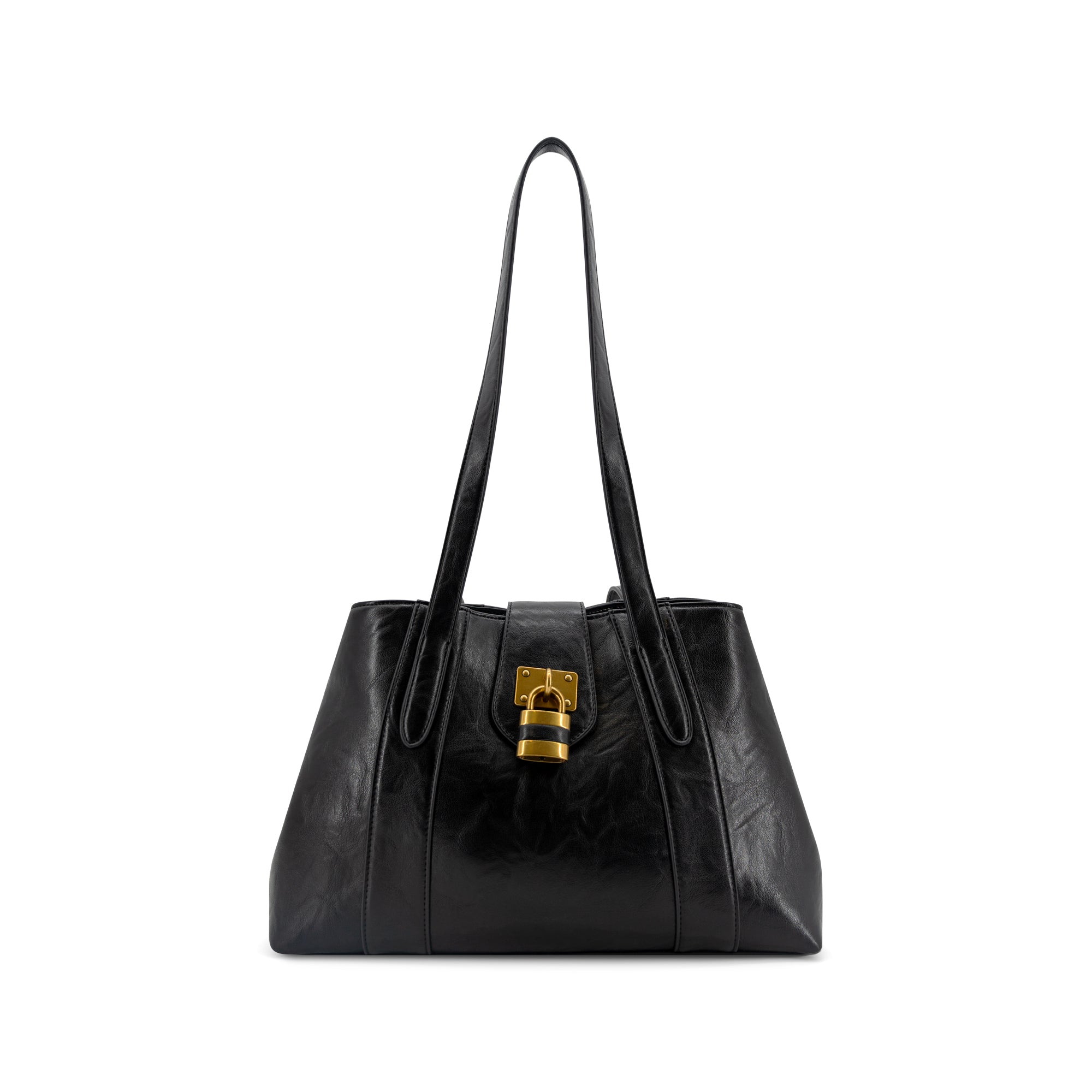 七五三 M's fiore. Fiora Signature Lock Satchel – Vegan Leather Top-Handle Bag – LIKE
