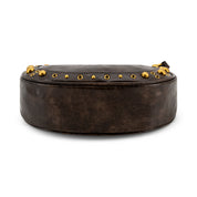 Dune Studded Crescent Shoulder Bag