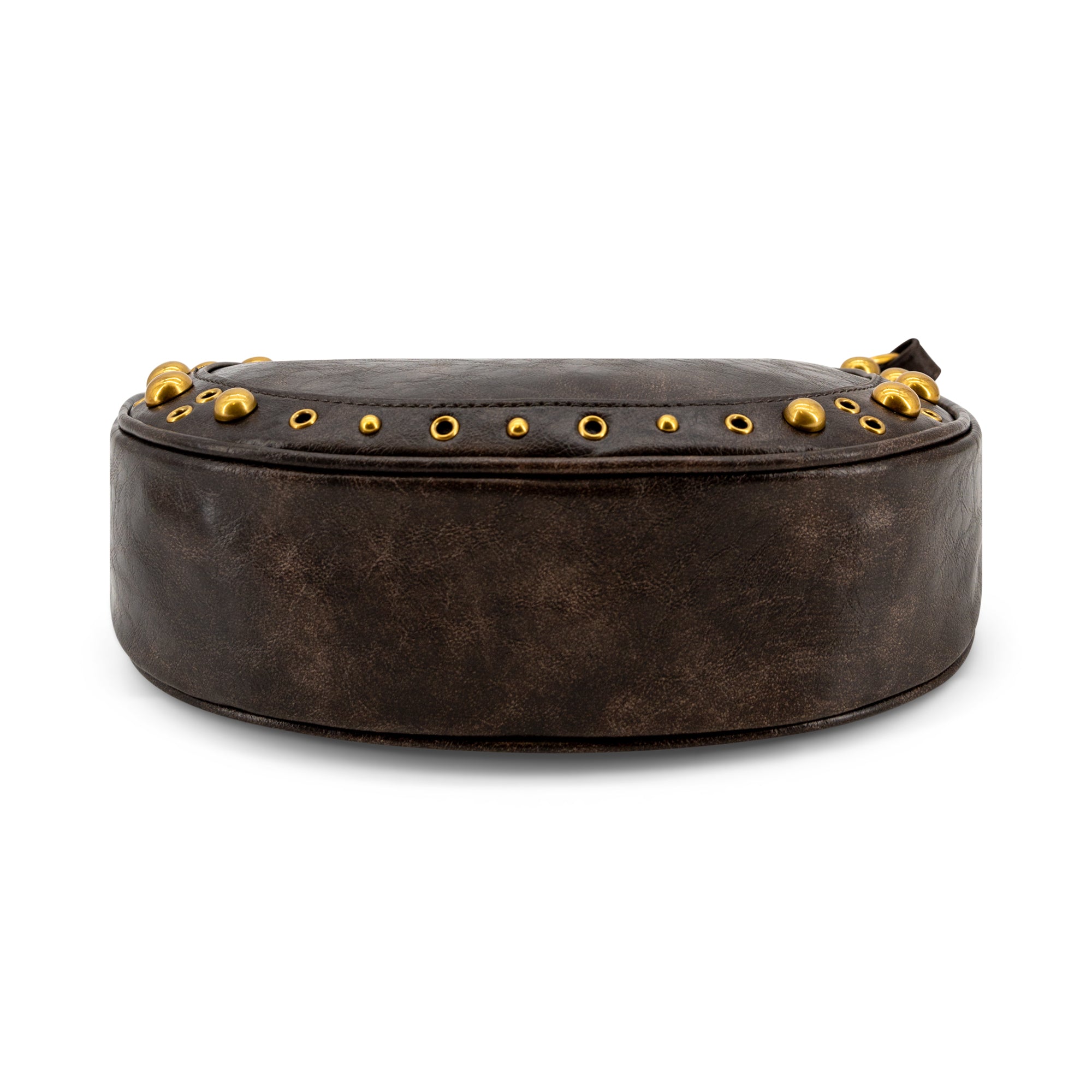 Dune Studded Crescent Shoulder Bag
