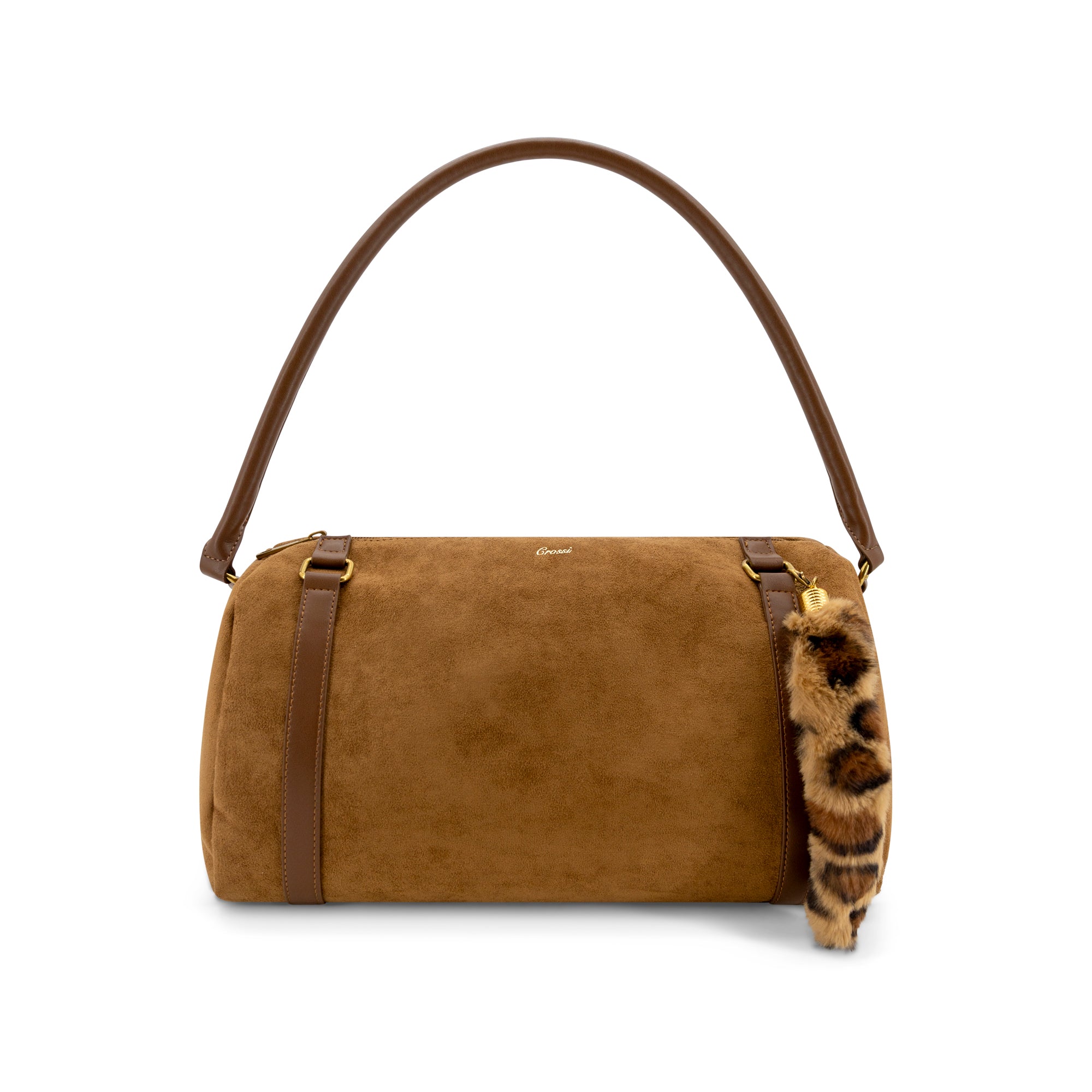 Reve Faux Suede Bowling Bag