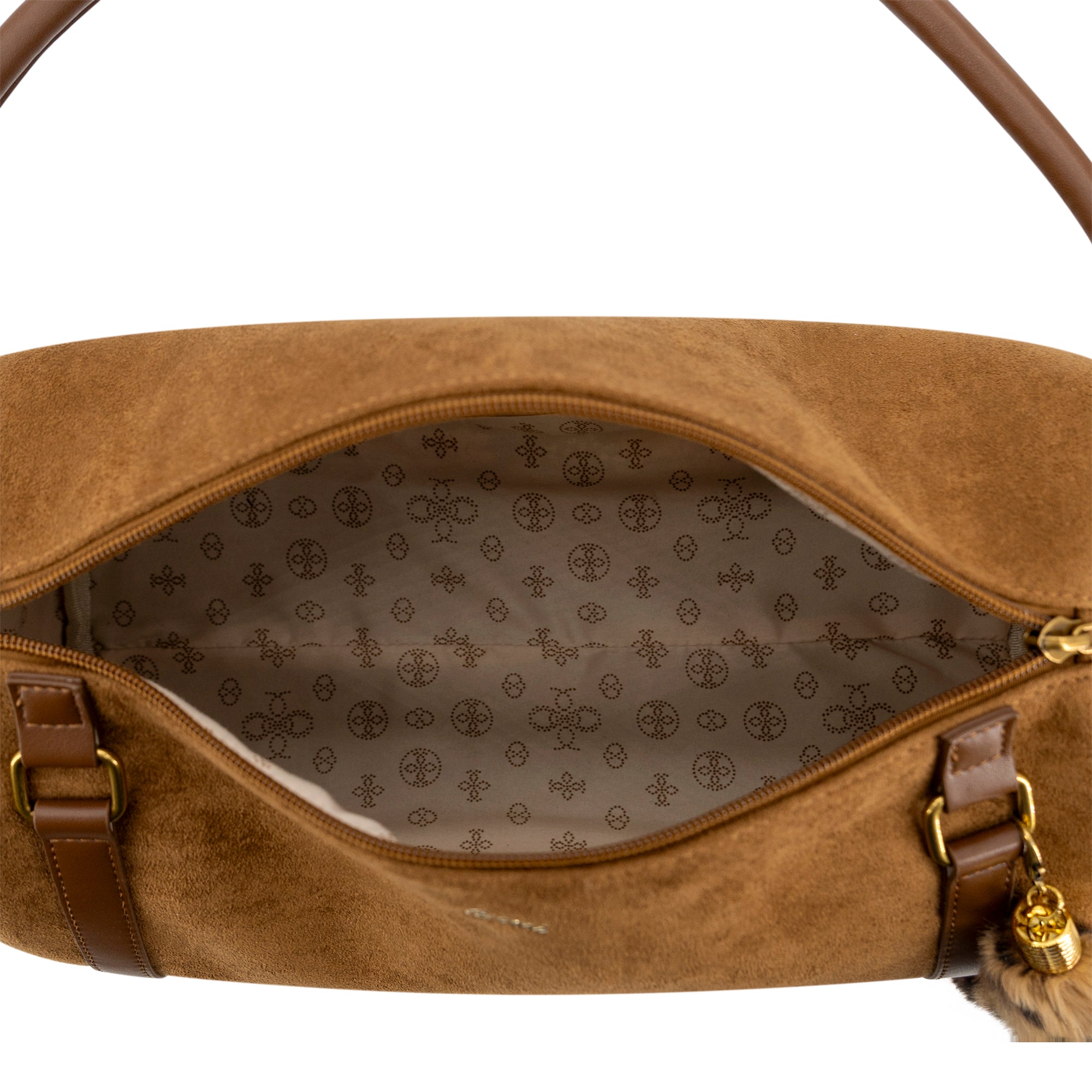 Reve Faux Suede Bowling Bag