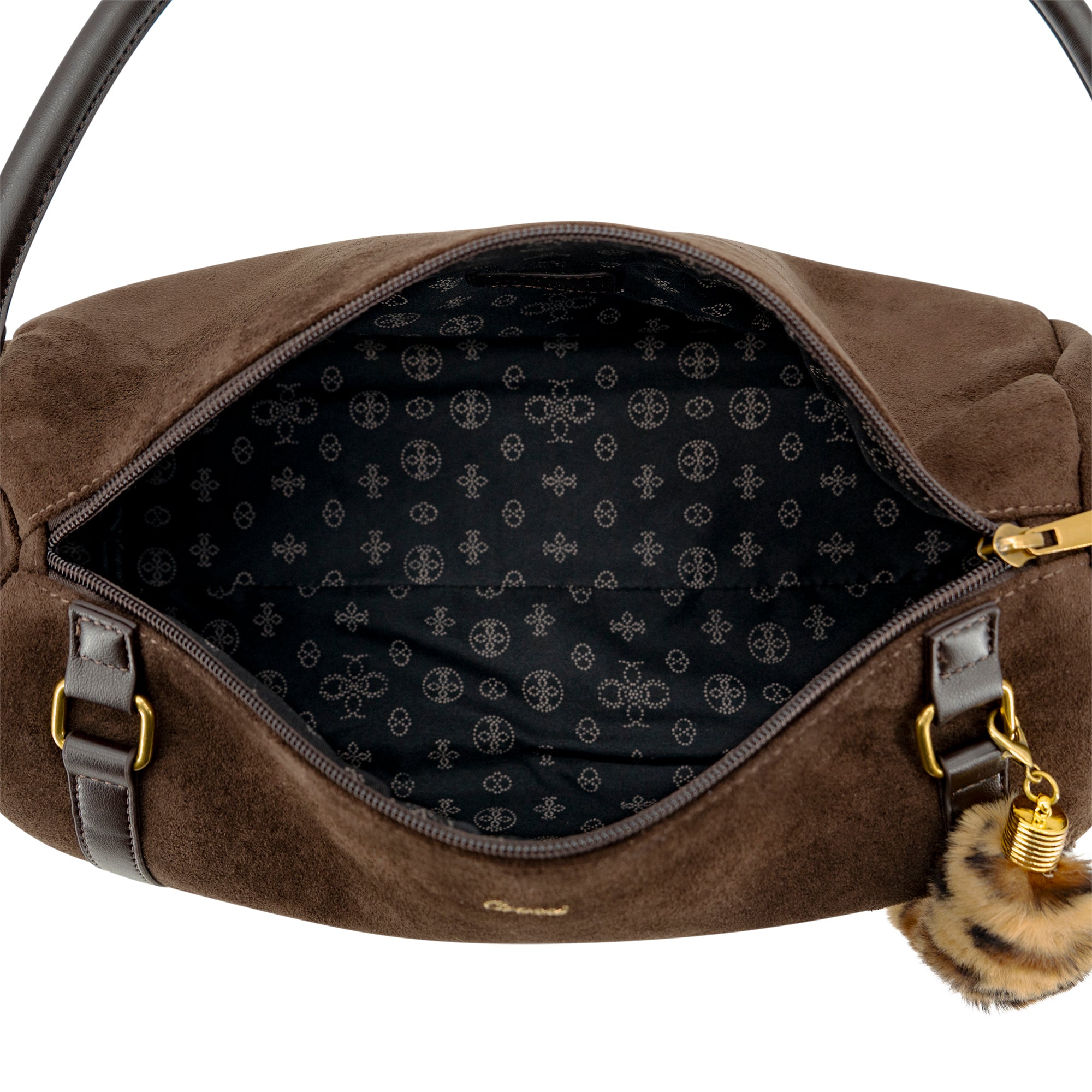 Reve Faux Suede Bowling Bag