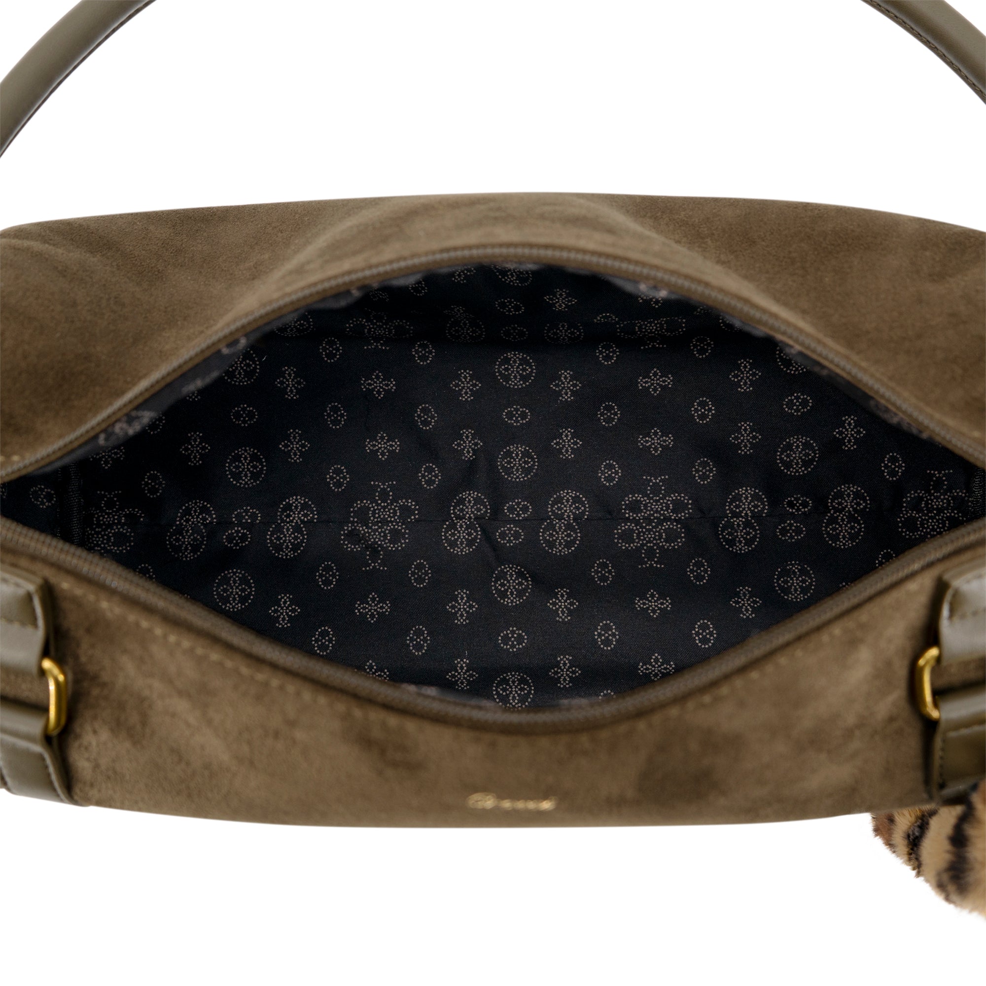 Reve Faux Suede Bowling Bag