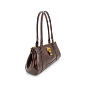 Pecan Lock East West Shoulder Bag