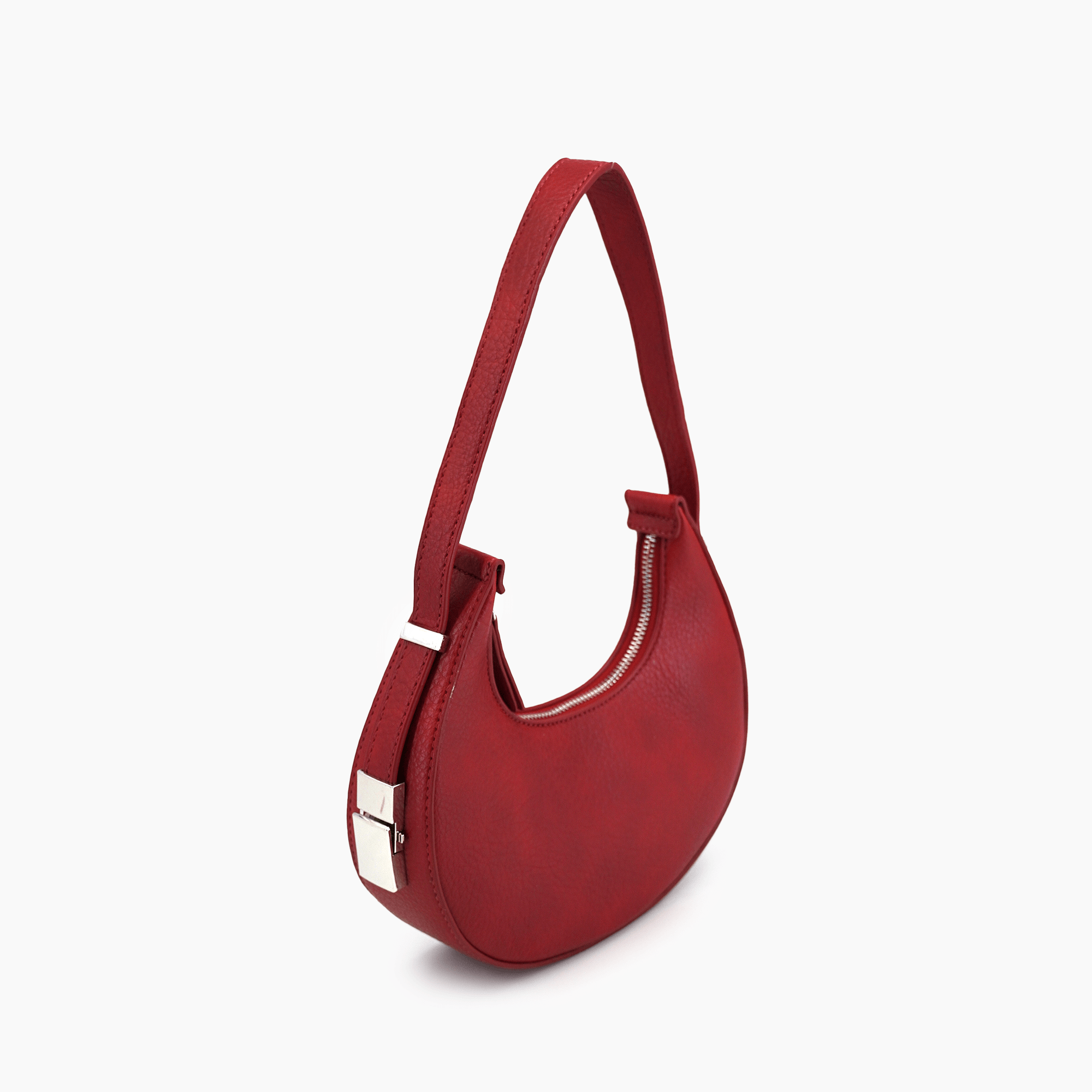 Small Crescent Shoulder Bag – Vegan Leather Hobo Purse, Adjustable Strap, Crossbody For Women