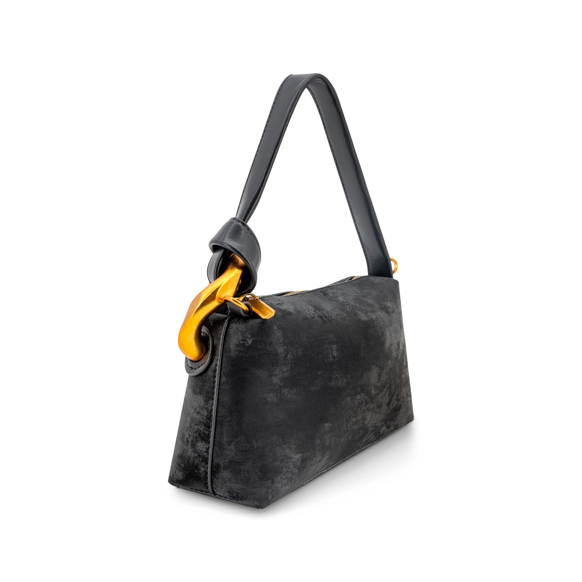 Halo Velvet Shoulder Bag Side View