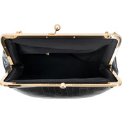Miette Faux Croc Top Handle Clutch