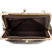 Miette Faux Croc Top Handle Clutch