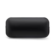 A black rectangular hard case with rounded corners, shown from a top-down view on a plain white background.