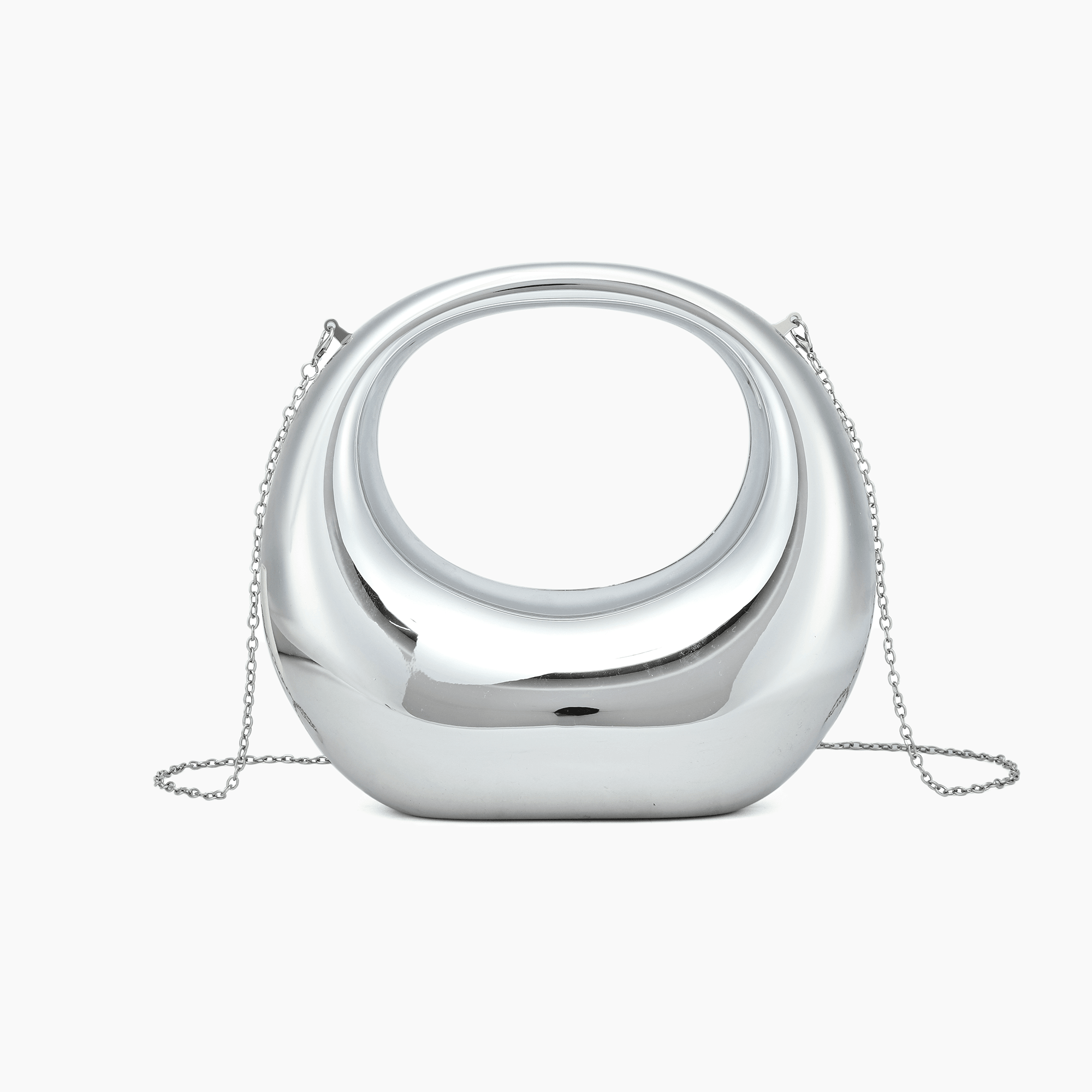 Moonlit Love Metallic Clear Clutch Bag